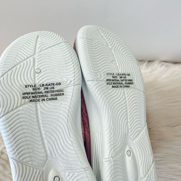 Bundle Lucky Brand  pink fabric sneakers walking slip-on shoes size 13, 2, 3 - Picture 4 of 8